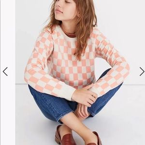 Madewell “Checkerboard Shrunken Sweatshirt”